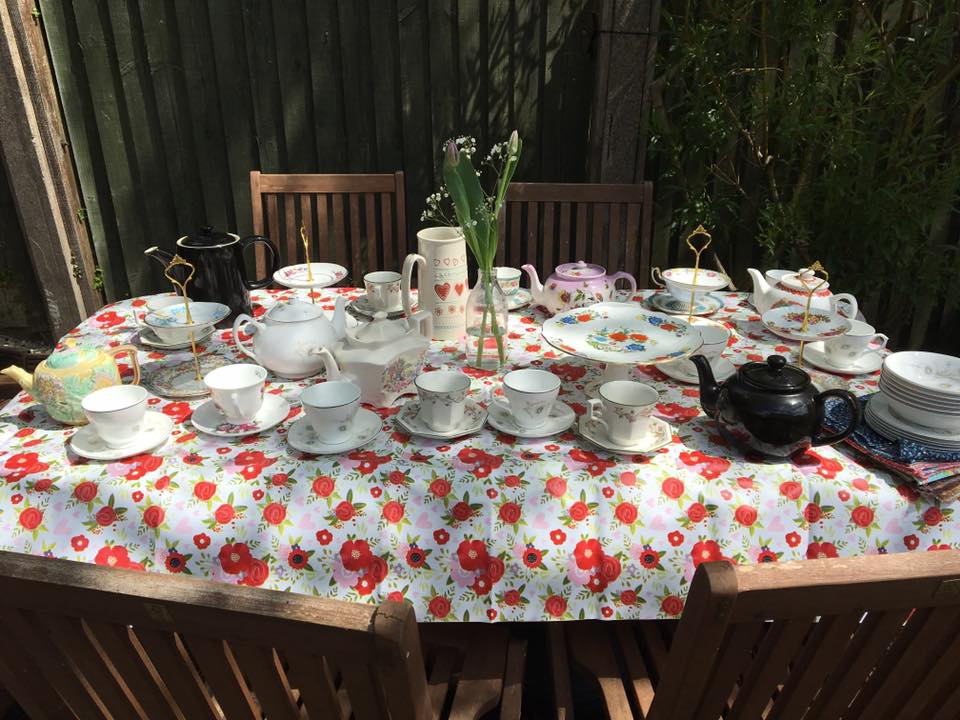 vintage crockery 1950's hen weekend