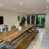 Bath hot tub and yoga retreat dining table