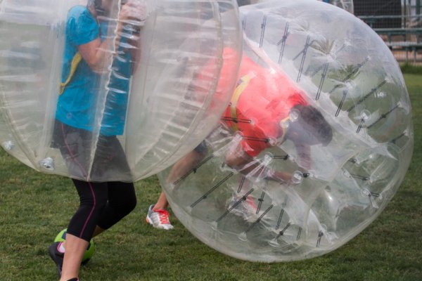 bubble football hen party activity