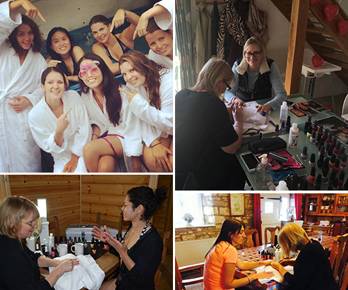 group beauty treatment hen party activity