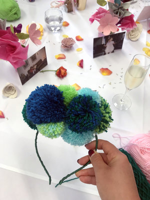 Pom Pom Crown, hen party activity