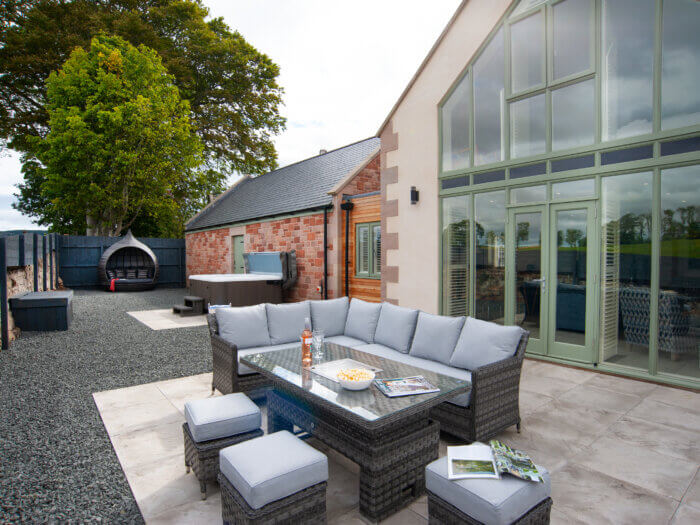 rural views northumberland hot tub kitchen