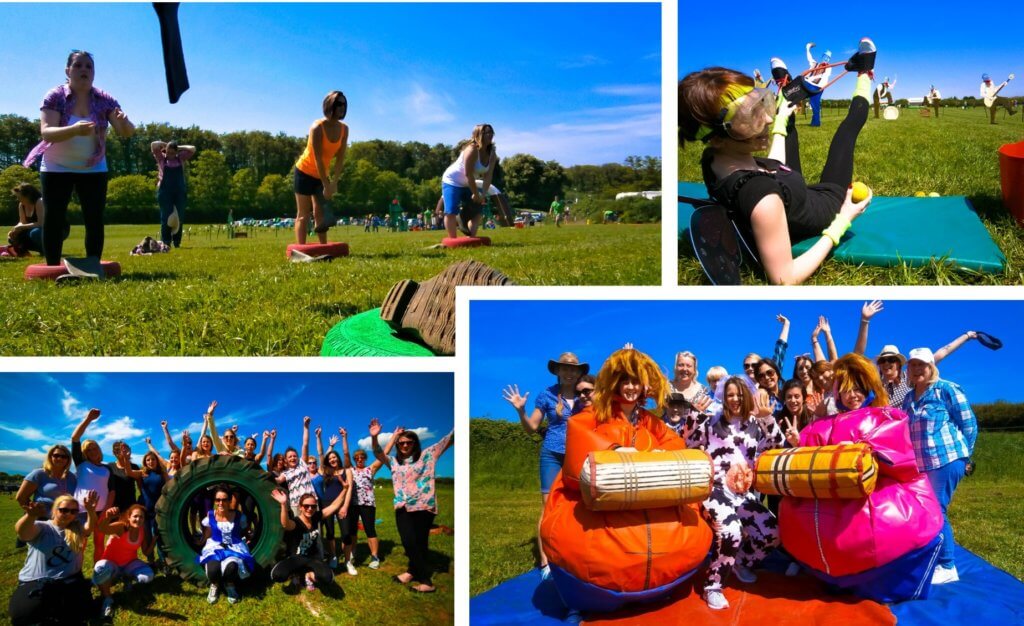 wacky countryside games, hen party activities